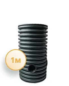Дренажный колодец d500 h1000 с черной крышкой (отводы 110 мм) 1